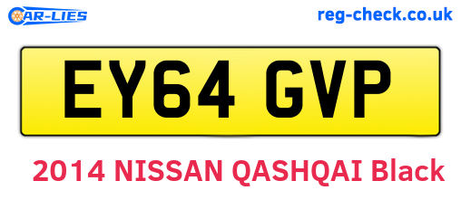 EY64GVP are the vehicle registration plates.