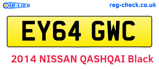 EY64GWC are the vehicle registration plates.