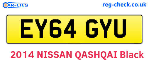 EY64GYU are the vehicle registration plates.