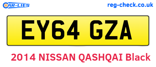 EY64GZA are the vehicle registration plates.