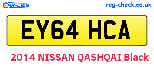 EY64HCA are the vehicle registration plates.