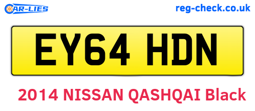 EY64HDN are the vehicle registration plates.