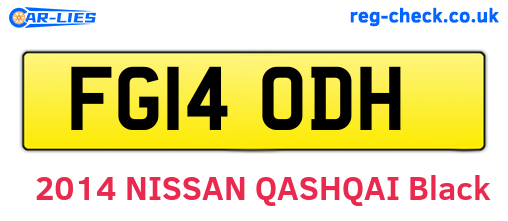 FG14ODH are the vehicle registration plates.