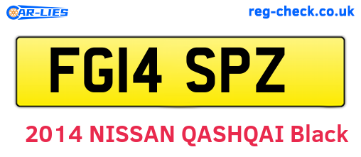 FG14SPZ are the vehicle registration plates.
