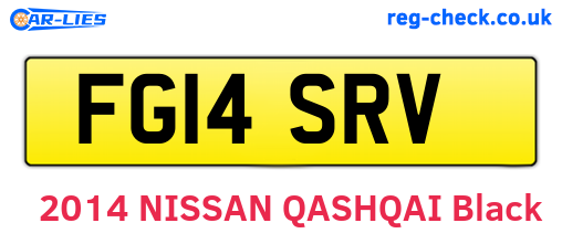 FG14SRV are the vehicle registration plates.