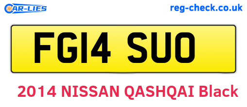 FG14SUO are the vehicle registration plates.