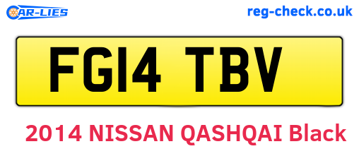 FG14TBV are the vehicle registration plates.