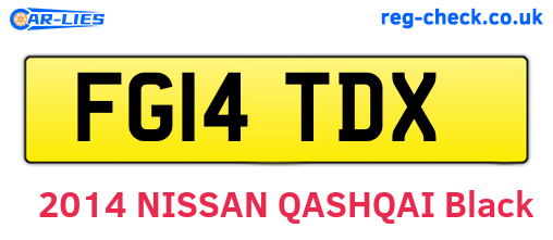 FG14TDX are the vehicle registration plates.
