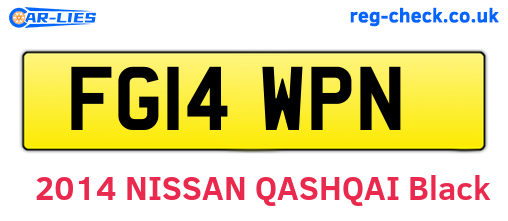FG14WPN are the vehicle registration plates.