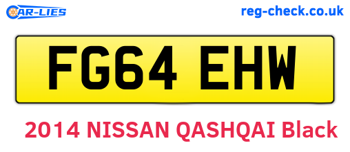 FG64EHW are the vehicle registration plates.