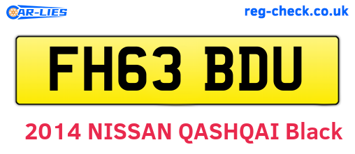 FH63BDU are the vehicle registration plates.