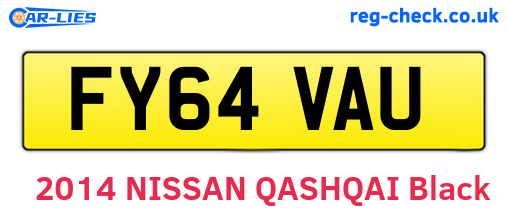 FY64VAU are the vehicle registration plates.
