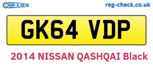 GK64VDP are the vehicle registration plates.