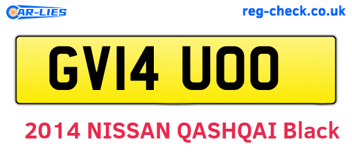 GV14UOO are the vehicle registration plates.