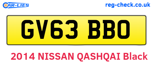 GV63BBO are the vehicle registration plates.