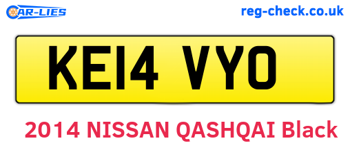 KE14VYO are the vehicle registration plates.