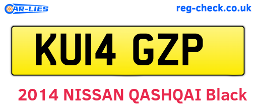 KU14GZP are the vehicle registration plates.