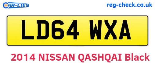 LD64WXA are the vehicle registration plates.