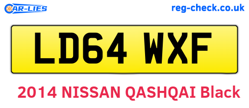 LD64WXF are the vehicle registration plates.