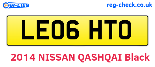 LE06HTO are the vehicle registration plates.