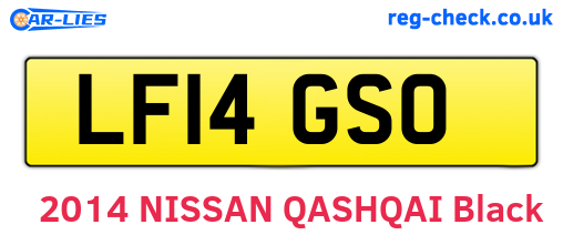 LF14GSO are the vehicle registration plates.