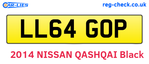 LL64GOP are the vehicle registration plates.