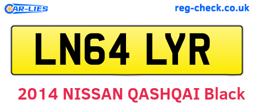 LN64LYR are the vehicle registration plates.