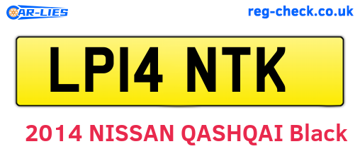 LP14NTK are the vehicle registration plates.
