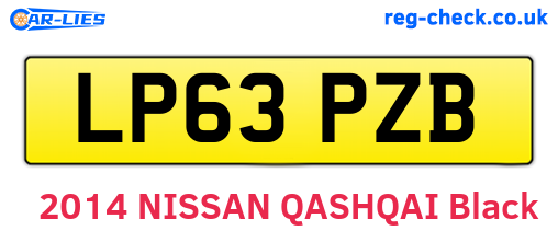 LP63PZB are the vehicle registration plates.
