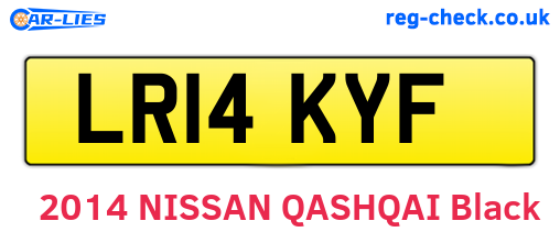 LR14KYF are the vehicle registration plates.