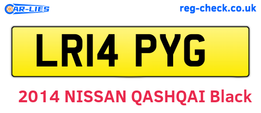 LR14PYG are the vehicle registration plates.