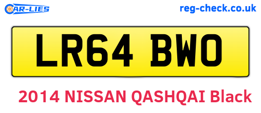 LR64BWO are the vehicle registration plates.