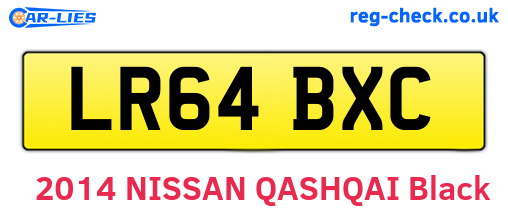 LR64BXC are the vehicle registration plates.