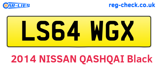 LS64WGX are the vehicle registration plates.
