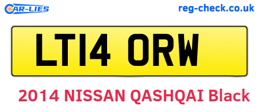 LT14ORW are the vehicle registration plates.