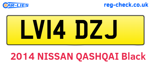 LV14DZJ are the vehicle registration plates.