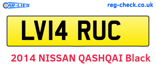 LV14RUC are the vehicle registration plates.