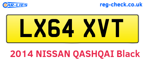 LX64XVT are the vehicle registration plates.