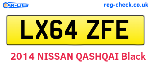 LX64ZFE are the vehicle registration plates.