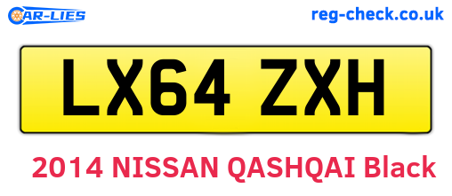 LX64ZXH are the vehicle registration plates.
