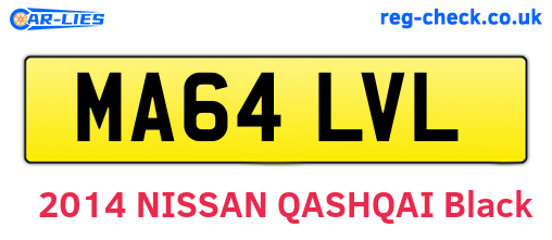 MA64LVL are the vehicle registration plates.