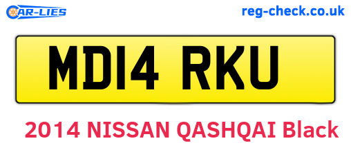 MD14RKU are the vehicle registration plates.
