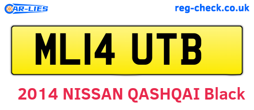 ML14UTB are the vehicle registration plates.