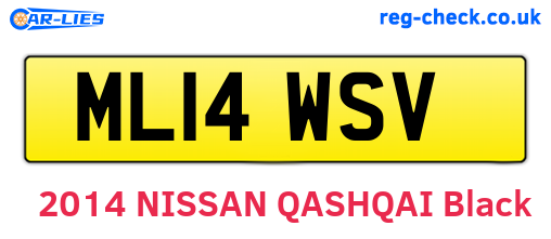 ML14WSV are the vehicle registration plates.