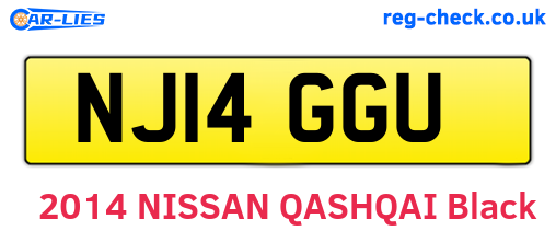 NJ14GGU are the vehicle registration plates.
