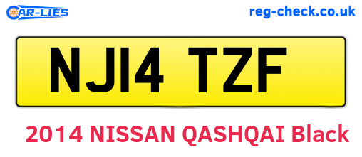 NJ14TZF are the vehicle registration plates.