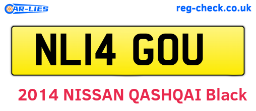 NL14GOU are the vehicle registration plates.