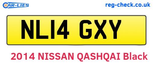 NL14GXY are the vehicle registration plates.