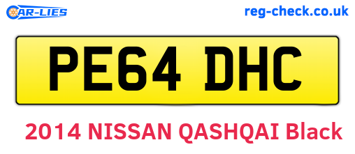 PE64DHC are the vehicle registration plates.