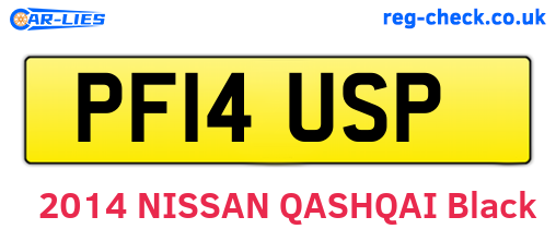 PF14USP are the vehicle registration plates.